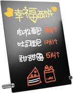 ECKEK Tabletop Chalkboard Signs with Base Stand - Carbon Steel Menu Chalkboard Stand, Message Board for Shop, Restaurant, Home Decoration (Metal Base 22 * 31cm/8.6612.20inches)