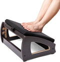 StrongTek Wood Ergonomic Footrest - 4-Angle Adjustable Foot Stool for Desk, Office Footrest, Anti-Slip Foot Stand for Under Desk, Enhances Posture, Promotes Blood Circulation, Easy Assembly (Espresso)