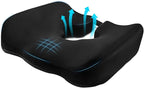 Adjustable Wheelchair Cushions for Tailbone Pain Relief Cushion, Pressure Relief Wheelchair Cushion, Donut Pillow for Hemorrhoids, Bedsores, Prostate, Tail Vertebrae，Sedentary Wheelchair (Black)