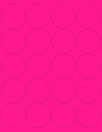 NextDayLabels - 8-1/2 x 11 Neon Color High Light Fluorescent Labels for Laser & Inkjet Printer (Pink Fluorescent, 2" Round - 20 Per Page | 1000 Labels)