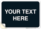 Personalized Custom Black Background and Season Sign, 10x7 Inches, 4 Mil Vinyl Decal Stickers Weather Resistant, Made in USA by Sigo Signs