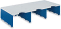 Ultimate Office TierDrop Jumbo 3-Compartment High-Wall (add-on Module) - Sorts Documents, Forms & Mail - Durable Construction Features Expandable, Modular, No-Tool Assembly Design (Gray w/Blue)