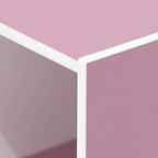 Furinno LUDER Book Shelf, 3-Cube Bookshelf, Bookcase with Open Shelves, 9.3 x 12 x 31.5, for Living Room, Bedroom, Home Office, White/Pink
