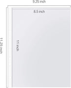 Sheet Protectors, PANDRI 500 Pack Clear Heavy Duty Plastic Page Protectors Sheet Reinforced 11-Hole Fit for 3 Ring Binder Fits Standard 8.5 x 11 Paper, 9.25 x 11.25 Top Loaded, Excluding Acid
