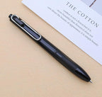xixixiaozhu OASO K018 Sealed Retractable Fountain Pen Set 0.5mm with 2pcs Blue Ink Cartridges Smooth Writing for School Students (Black)