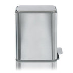 Clorox Slim Trash Can - 2.6 Gallon (10 Liter) Small Metal Trash Can with Soft Close Lid, Step Pedal, Removable Bucket - Stainless Steel Waste Bin for Narrow Spaces, Bathroom, and Office
