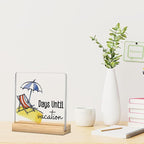 Funny Vacation Countdown Gifts for Women Men, Halloween Christmas Holiday Gifts Ideas, Funny Vacation Countdown Home Office Desk Acrylic Sign A 04