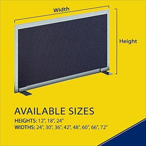 OBEX Acoustical Free Standing Privacy Screen, Cubicle Accessories Desk Privacy Panel, Desk Dividers for Office, Office Furniture Partitions Portable Sound Proof Dividers, 18" x 36", Slate