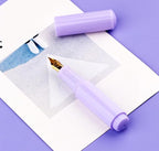 czxwyst Majohn Wancai 2.0 Mini Pocket-Size Eyedropper Fountain Pen (EF Nib 0.38mm, Macaron Purple)