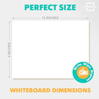 Scribbledo Small White Board Dry Erase Mini Whiteboard 9x12 Inch Small Dry Erase Board Marker Board Dry Erase Lapboards Handheld Personal White Boards for Students Whiteboard Office