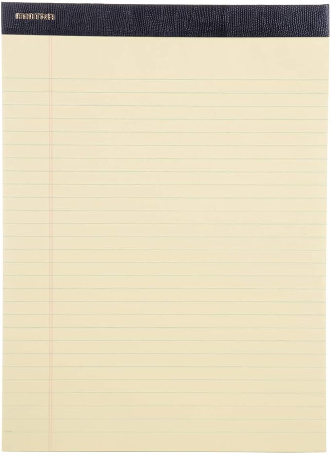 Mintra Office Legal Pads - ((PREMIUM CANARY 6pk, 8.5in x 11in, WIDE RULED))