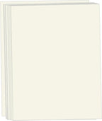 50 Sheets Cream Cardstock 8.5 x 11, Creebe 65lb Off White Card Stock Ivory Printer Paper for Cards Making, Office Printing, Wedding