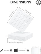 Fluxynara Felt Bulletin Board Tiles -28"x18" with 40 Adhesive Tabs, Cork Board Alternative for Office Decor, Push Pin Board Wall Organizer 6-Pack (Cold White)
