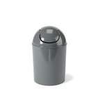 Umbra 1.25 Gallon Mini Waste Can with Removable Swing-Top Lid - Small Garbage Bin for Kitchen, Bathroom, Bedroom, Office - Compact Trash Can Fit Under Tables & Counters - Dark Grey