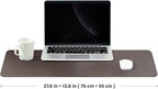 Cork Desk Mat - Dual-Sided Desk Pad for Office and Home - Desk Organization and Accessories - Ideal for Large Mouse Pad and Desk Mats on Top of Desks(Coffee,27.6"x 13.8")