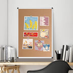 VIZ-PRO Cork Notice Board, 48 X 36 Inches, Cork Bulletin Board with Silver Aluminium Frame