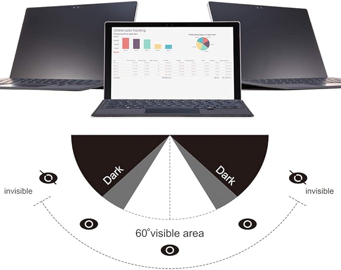 FILMEXT Privacy Screen Protector 13inch, Removable Anti-Glare Blue Light Filter for Surface Pro X/8/9/10/11 2024