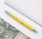 JINHAO 20 Press Fountain Pen, Retractable Capless Resin Pen with Ink Converter (EF Nib 0.4mm, Lemon Yellow)