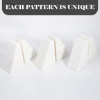 Karibiber Marble Book Ends Decorative, Unique Bookends for Shelves, White Stone Bookends Holds Heavy Books, Weighted Book Holder Stopper for Home Office Desk Bookshelf Decoration, Set of 2