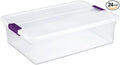 Sterilite 24-Pack 32 Quart ClearView Latch Box, Stackable Organizer Bins with Latching Lids - Clear Plastic Organization Containers for Closet, Bedroom, Shelving Units and Everyday Home Storage