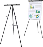 Lightweight Aluminum Flip-Chart Presentation Easel, 70 Inches, Black