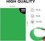 100 Sheets Green Cardstock 8.5 x 11, Goefun 65lb Green Construction Paper 8.5 x 11 for Christmas Cards Making, Invitations and Craft