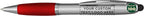 DISCOUNT PROMOS Custom Stylus Ballpoint Pens Set of 100, Personalized Bulk Pack - Black Ink, Great for Office, School, Business, Tradeshows, Events - Red