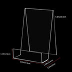 ZOEY Acrylic Book Easel Stand with Ledge Clear Easels Plate - 5 Pack for Books Display, Music Sheets, Artworks, CD, Tablet Holder (Small)