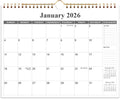 2026 Calendar - 18 Months Calendar 2026-2027 from January 2026 - June 2027, Wall Calendar 2026-2027 with Thick Paper, 11.5" x 14.5", Black