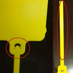100pcs Reusable Blank Plastic Tags Ties Key Tags 1.45"*2.48" Serrated Tension Sealing Strap with Large Label Plastic Tie Mark Label Waterproof Hang Sign Write on Tag (Yellow, 100pcs)