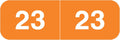 2023 MINI Year Stickers, Doctor Stuff 2023 Chart Stickers, Orange Colored, Ames Small Style, USA Made Year Stickers for End Tab File Folders, 500/Roll, 1 Roll, 1/2" x 1-1/2"