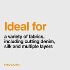 Fiskars All-Purpose Left-Handed Scissors, Gifts for Mom, Ergonomically Contoured, Stainless Steel, 8", Red