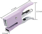 Aacehlh Small Hand-held Stapler Set, 15 Sheet Capacity, Includes 750Pcs Staples and A Staple Remover, Mini Desktop Stapler for Office, School, Home or Travel Use. (Purple)