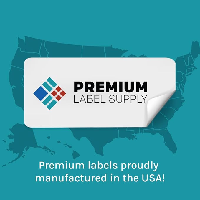 Premium Label Supply Glossy Clear File Folder Labels – 3.4375" x 0.6667" – Laser/Inkjet Compatible – (30 per Sheet), 10 Sheets – 300 Total Adhesive Labels