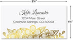 Allure Foil Personalized Border Return Address Labels- Set of 144 Large Self-Adhesive, Flat-Sheet Labels, by Colorful Images