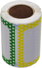 L LIKED 250 Stickers - 3.5" x 2.25"Colors Plain Name tag Labels with Perforated Line for School Office Home (Star - 250 Labels)