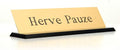 SmartSign Brass Name Plate for Desk | Premium Engraved Nameplate with Desk Holder | 2" x 8" Solid Brass, Personalized Desk Plate, Gold, Made in USA