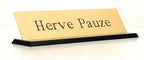SmartSign Brass Name Plate for Desk | Premium Engraved Nameplate with Desk Holder | 2" x 8" Solid Brass, Personalized Desk Plate, Gold, Made in USA