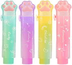 Daphilly Retractable Pencil Eraser, Cute Erasers,Gradient Jelly Eraser,Suitable for School Home Office Supplies (Gradient Jelly)