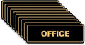 Signs ByLITA Standard Office Sign - Professional Business Signage - Easy to Install (Black Gold) - Large 10 Pack