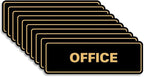 Signs ByLITA Standard Office Sign - Professional Business Signage - Easy to Install (Black Gold) - Large 10 Pack