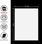 OcePor 100 Sheets White Cardstock Paper, Colored Printer Paper 8.5 x 11, Card Stock Thick Construction for Craft,Scrapbook，Office Printing, Invitations, Certificates，92 lb/250gsm
