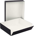 Lineco Museum Archival Storage Box, 9.75x12.75x3 in. Drop Front Design. Acid-Free with Metal Edge. Organize Photos, Pictures, Prints, Documents, Crafts, DIY. Black, 2 Pack