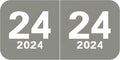 2024 Year Labels, Doctor Stuff 2024 Chart Stickers, Gray Color Coded, Col'R'Tab/Tabbies Style, USA Made Year Stickers for End Tab File Folders, 500/Roll, 1 Roll, 3/4" x 1-1/2"