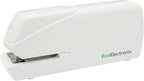 EcoElectronix Portable Automatic Electric Stapler Pro - 30 Sheet Capacity, Quiet Operation, Jam-Free and Easy Reload - AC Adapter/Battery Powered, (White)