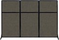 Versare Workstation Partition | Portable Wall Divider | Modern Office Cubicle | Free Standing Privacy Screen | Flexible Work Space | 99" x 70" Mocha Fabric Panels
