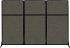 Versare Workstation Partition | Portable Wall Divider | Modern Office Cubicle | Free Standing Privacy Screen | Flexible Work Space | 99" x 70" Mocha Fabric Panels