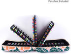 qianshan Pencil Case Holder Slot - Holds 202 Colored Pencils or 136 Gel Pens with Zipper Closure - Large Capacity Pen Organizer for Watercolor Pens or Markers - Perfect for Artist.Large Leaves