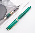JINHAO 82 Fountain Pen (Transparent Fluorescent Dark Green,Fine Nib 0.5mm)