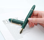 JINHAO X159 Fountain Pen (EF Nib 0.38mm, Dark Green with Gold Clip)